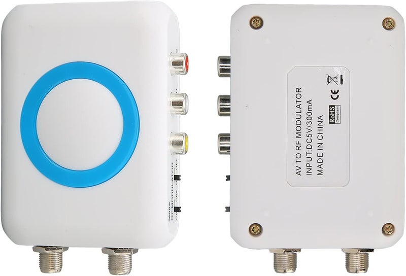 EIMSOAH Digital RF Modulator,M65ANTSC RF Modulator R CA to RF Modulator RF Coaxial Converter Support AV Output,Professional HD VHF Demodulator Converter for CATV System - Image 4